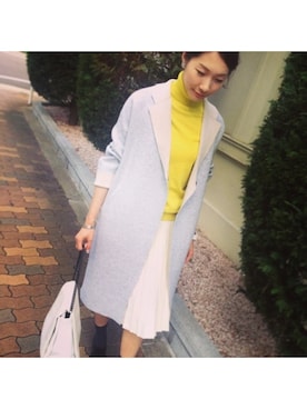 「Marilyn Moon（マリリンムーン）のアイテム（ニット/セーター）」を使った、sachiko hondaさん（レディース・166cm）の秋コーディネート