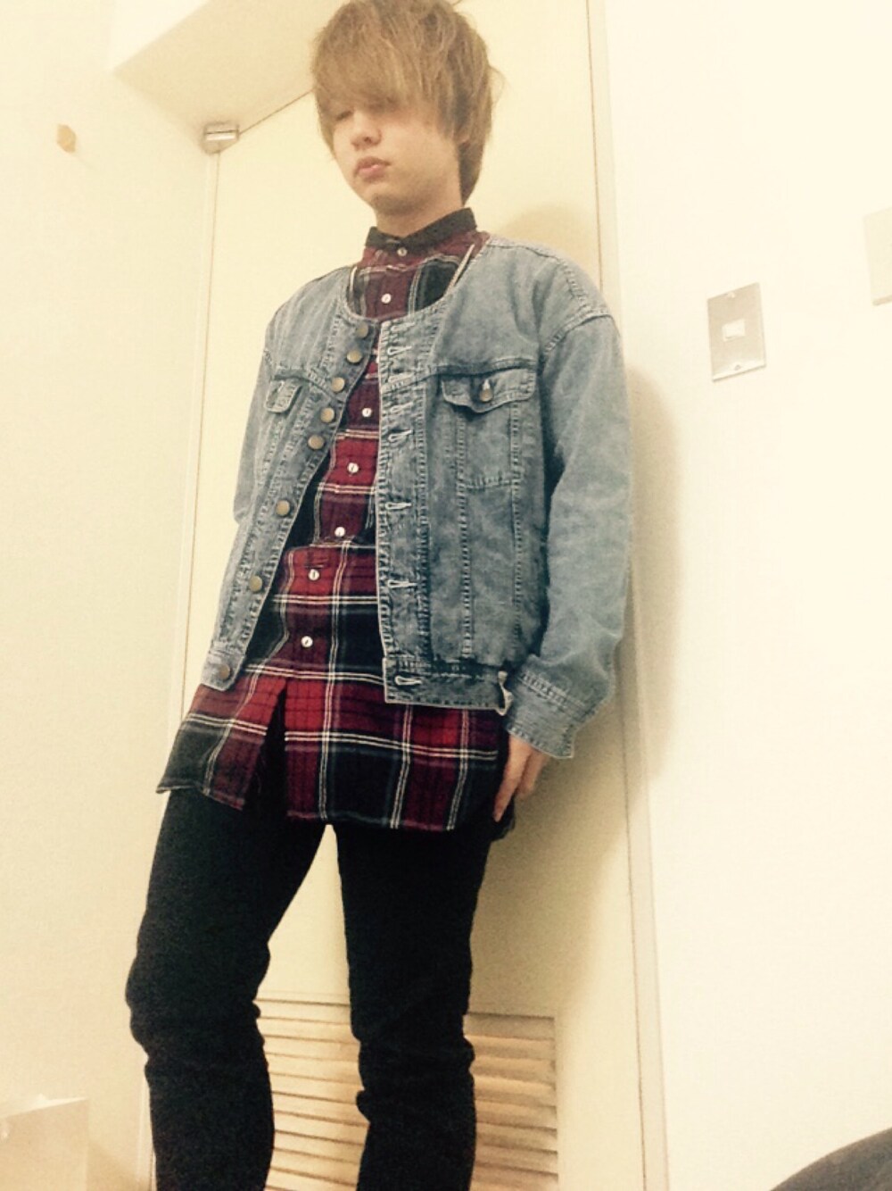 SHAREEF（シャリーフ）の「CHEMICAL DENIM NO COLLAR BLOUSON