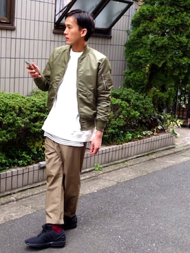 「NIT（ニト）のアイテム」を使った、lechalien rikiさん（メンズ・179cm）の春コーディネート