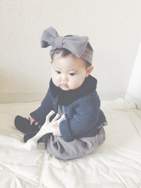 「babygap」｜「アイテム（アクセサリー）」を使った、SaYaさん（キッズ・70cm）の冬コーディネート