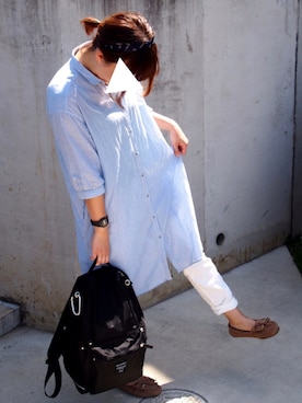 「ＧＷ」｜「アイテム（モカシン/デッキシューズ）」を使った、ko.さん（レディース・162cm）の春コーディネート