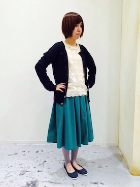 「リバーシブル」｜「アイテム（その他トップス）」を使った、♔Yui♔さん（レディース・158cm）の春コーディネート