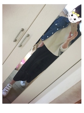 「ベルクロ」｜ ﾓ ｴ ﾐ ☪さん（レディース・164cm・10代）の春コーディネート
