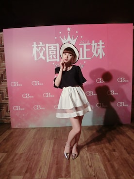 「lady」｜「アイテム（帽子）」を使った、莊鎔榕さん（レディース・169cm）の春コーディネート