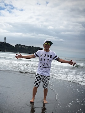 「men」｜「アイテム（水着/着物・浴衣）」を使った、kAzuKiさん（メンズ・169cm）の夏コーディネート