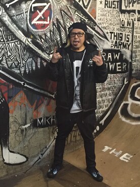 「STYLE」｜「アイテム（ナイロンジャケット）」を使った、kAzuKiさん（メンズ・169cm）の冬コーディネート