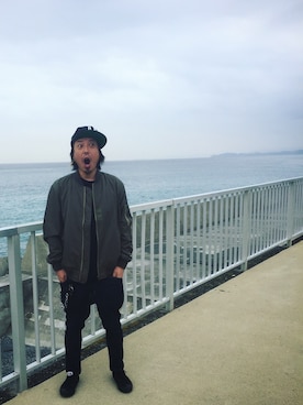 「BLACK SCALE（ブラックスケール）のアイテム（帽子）」を使った、kAzuKiさん（メンズ・169cm）の秋コーディネート