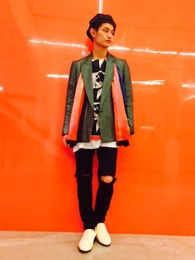 「Paul Smith（ポールスミス）のアイテム（その他シューズ）」を使った、Y.K.CHさん（メンズ・173cm）の春コーディネート