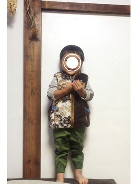 「パタゴニア」｜「アイテム（その他アウター）」を使った、__sana__さん（キッズ・90cm）の秋コーディネート