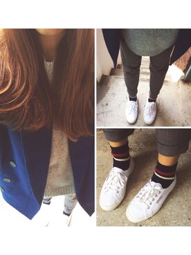 「SUPERGA（スペルガ）のアイテム（シューズ）」を使った、Antic Gaoさん（レディース・168cm）の秋コーディネート