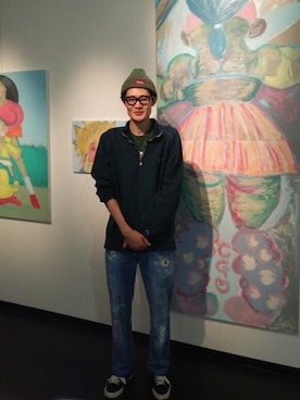 「TALKING ABOUT THE ABSTRACTION（トーキング　アバウト　ジ　アブストラクション）のアイテム（その他パンツ）」を使った、ひろしさん（メンズ・165cm）の秋コーディネート