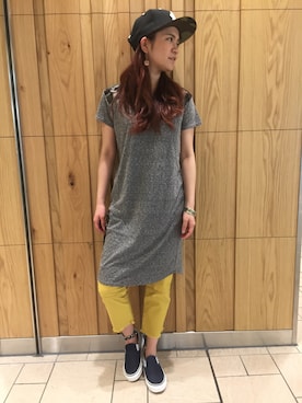 「雨」｜「アイテム（ワンピース/ドレス）」を使った、Reiさん（レディース・157cm）の春コーディネート