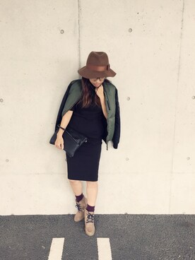 「シック」｜「アイテム（ブルゾン）」を使った、yurryさん（レディース・159cm）の秋コーディネート