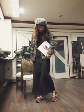 「美容室」｜「アイテム（その他アウター）」を使った、yurryさん（レディース・159cm）の秋コーディネート