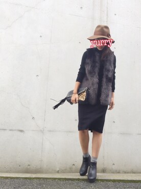 「レオパードクラッチ」｜yurryさん（レディース・159cm）の秋コーディネート
