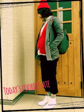 Natsuki Takeokaさん（レディース・159cm）の冬コーディネート