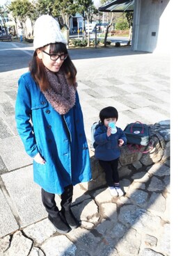 Natsuki Takeokaさん（レディース・159cm）の冬コーディネート