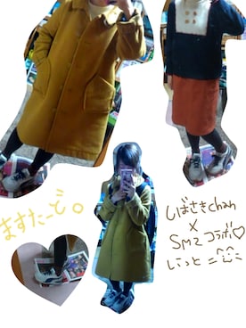 「アイテム（ステンカラーコート）」を使った、maruさん（レディース・150cm・10代）の冬コーディネート