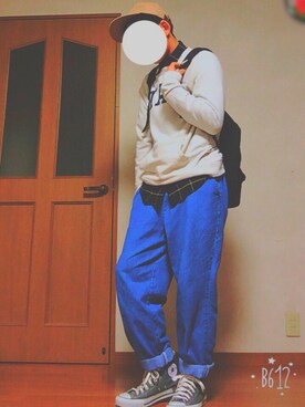 「シャツ×スウェット」｜さとようさん（メンズ・168cm）の秋コーディネート