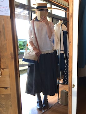 「soi-e（ソワ）のアイテム」を使った、konamiさん（レディース・164cm）の夏コーディネート