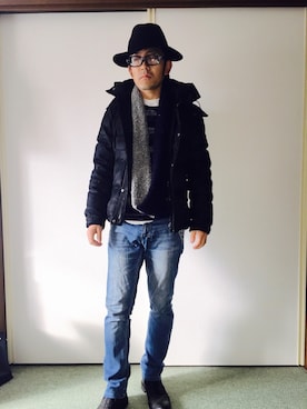 「rupert（ルパート）のアイテム（ダウンジャケット/コート）」を使った、golden.Kさん（メンズ・164cm）の冬コーディネート