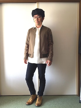 「MICHEL KLEIN（ミッシェル・クラン）のアイテム（ジャケット/アウター）」を使った、golden.Kさん（メンズ・166cm）の秋コーディネート