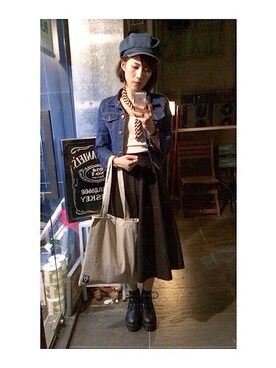 「midi skirt」｜LamPKさん（レディース・164cm）の秋コーディネート