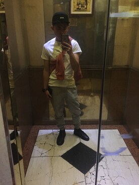 「CLAE（クレイ）のアイテム」を使った、林顯璋さん（メンズ・167cm）の冬コーディネート