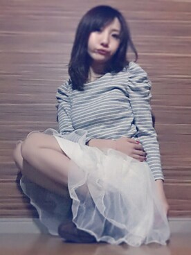 「snidel」｜「アイテム（ブーティ）」を使った、Chiaki Yamadaさん（レディース・153cm）の冬コーディネート