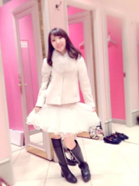 「snidel」｜「アイテム（ダウンジャケット/コート）」を使った、Chiaki Yamadaさん（レディース・153cm）の秋コーディネート