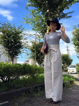 「青空」｜「アイテム（パンツ）」を使った、yuiさん（レディース・158cm）の秋コーディネート