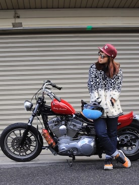 「バイク女子」｜yuiさん（レディース・158cm）の冬コーディネート