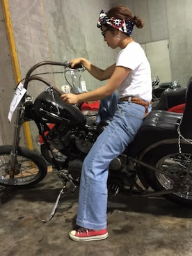 「バイク女子」｜yuiさん（レディース・158cm）の夏コーディネート