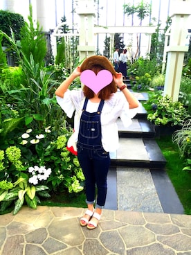 「URBAN RESEARCH ROSSO WOMEN（アーバンリサーチ　ロッソ）のアイテム（サロペット/オーバーオール）」を使った、Saoo_Dhさん（レディース・148cm）の夏コーディネート
