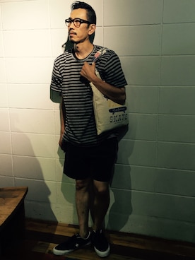 「BEN DAVIS/PROJECT LINE（ベンデイビスプロジェクトライン）のアイテム」を使った、BENCH AT THE GREENEさん（メンズ・173cm）の夏コーディネート