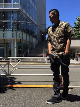 「BEN DAVIS/PROJECT LINE（ベンデイビスプロジェクトライン）のアイテム」を使った、BENCH AT THE GREENEさん（メンズ・173cm）の夏コーディネート