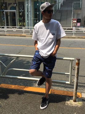 「BEN DAVIS/PROJECT LINE（ベンデイビスプロジェクトライン）のアイテム」を使った、BENCH AT THE GREENEさん（メンズ・173cm）の夏コーディネート