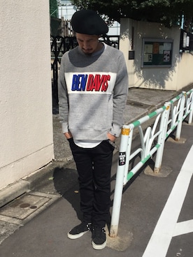 「BEN DAVIS（ベンデイビス）のアイテム（タンクトップ）」を使った、BENCH AT THE GREENEさん（メンズ・173cm）の秋コーディネート
