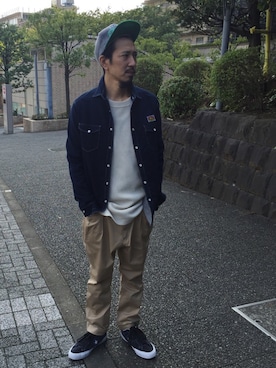 「BEN DAVIS/PROJECT LINE（ベンデイビスプロジェクトライン）のアイテム」を使った、BENCH AT THE GREENEさん（メンズ・173cm）の秋コーディネート