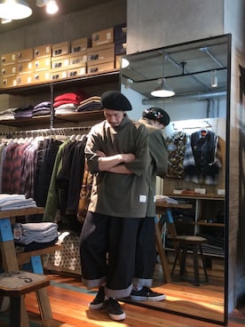 「BEN DAVIS/PROJECT LINE（ベンデイビスプロジェクトライン）のアイテム」を使った、BENCH AT THE GREENEさん（メンズ・173cm）の春コーディネート