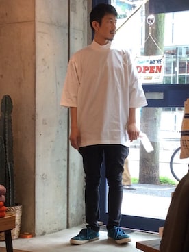 「BEN DAVIS/PROJECT LINE（ベンデイビスプロジェクトライン）のアイテム」を使った、BENCH AT THE GREENEさん（メンズ・173cm）の夏コーディネート