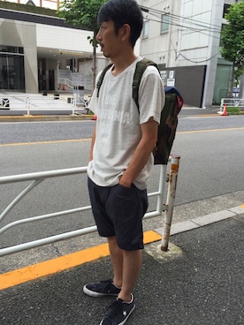 「Herschel Supply（ハーシェルサプライ）のアイテム」を使った、BENCH AT THE GREENEさん（メンズ・173cm）の夏コーディネート