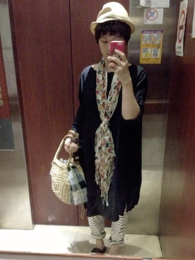「チチカカ」｜「アイテム（ハンドバッグ）」を使った、mikaさん（レディース・169cm）の夏コーディネート