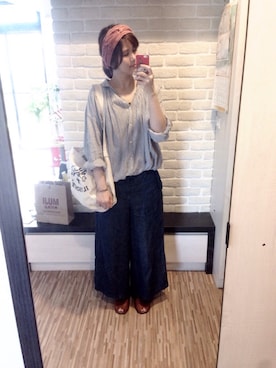「Vlas Blomme（ヴラスブラム）のアイテム」を使った、mikaさん（レディース・169cm）の夏コーディネート