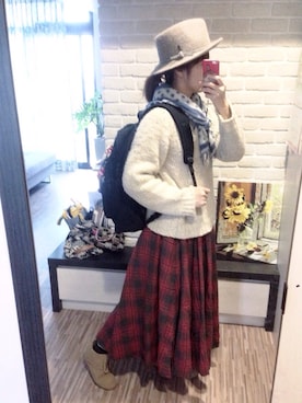 「soi-e（ソワ）のアイテム」を使った、mikaさん（レディース・169cm）の冬コーディネート