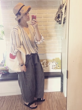 「pero（ペロ）のアイテム」を使った、mikaさん（レディース・169cm）の春コーディネート