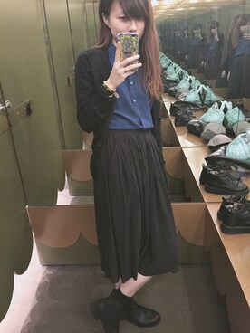 「MONKI（モンキ）のアイテム（つなぎ/オールインワン）」を使った、Lam Lam Lamさん（レディース・163cm）の秋コーディネート
