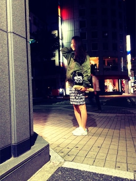 「stussywomen」｜「アイテム（ジャケット/アウター）」を使った、HANAさん（レディース・158cm）の秋コーディネート