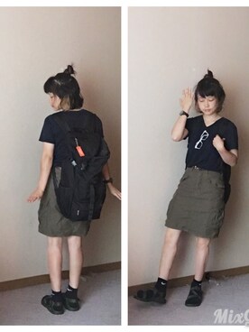 「tiptop」｜「アイテム（アナログ腕時計）」を使った、haruka さん（レディース・154cm）の夏コーディネート