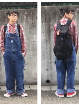 「cepo.」｜「アイテム（オールインワン・サロペット）」を使った、haruka さん（レディース・154cm）の秋コーディネート